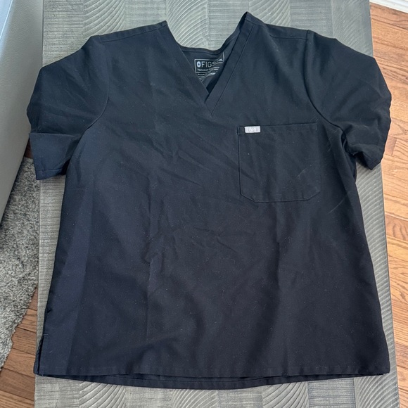 Figs Women’s Black V-Neck scrub top - Picture 1 of 3